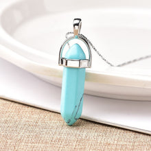 Load image into Gallery viewer, 1PC Natural Crystal Rose Quartz Crystal Point Pendant