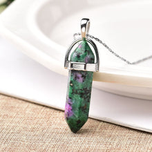 Load image into Gallery viewer, 1PC Natural Crystal Rose Quartz Crystal Point Pendant
