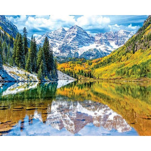Painting By Numbers On Canvas With Frame Diy Kit For Adults,  Scenery Drawing Acrylic Paint Oil Picture Of Coloring By Numbers Art