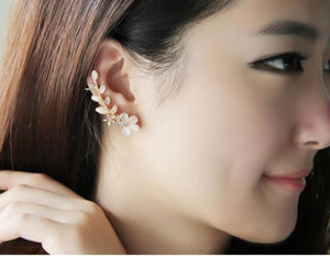 New Silver Plated Angel Wing Stylist Crystal Earrings. Drop Dangle Ear Stud For Women Long Cuff. Bohemia Jewelry