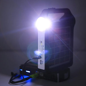 Portable 6V Rechargeable Solar Panel Power Storage Generator System USB Charger With Lamp, Solar Energy System Kit