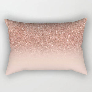 Rose Gold Pink Cushion Cover Square Pillowcase Home Decoration(30cm * 50cm)