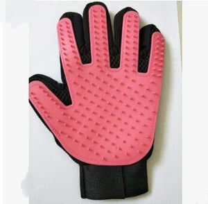 Pet Hair Removal Gloves w Brush-Comb Attached