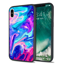 Load image into Gallery viewer, purple and blue mixture colorful painting matte feeling hard phone case for iPhone 5 5s se 6 6s 6plus 6s plus 7 7plus 8 8plus X