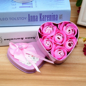 Heart Scented Bath Body Petal Rose Flower Soap Wedding invitations heart shape Decoration Gift