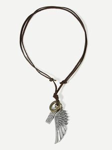 Men Wing Pendant Necklace