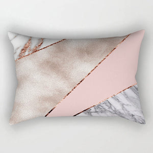 Rose Gold Pink Cushion Cover Square Pillowcase Home Decoration(30cm * 50cm)