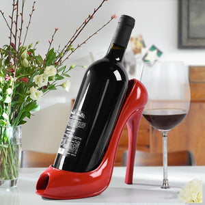 4 colors High Heel Shoe Wine Bottle Holder Wine Rack Practical Sculpture Wine Racks Home Decoration Accessories top quality