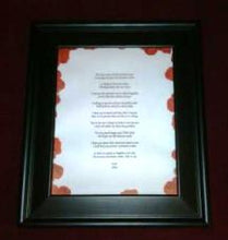 Load image into Gallery viewer, Custom Poetry Gift black frame