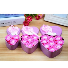 Load image into Gallery viewer, Heart Scented Bath Body Petal Rose Flower Soap Wedding invitations heart shape Decoration Gift