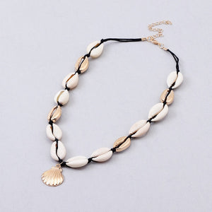 Bohemian Sea shell Choker Necklace For Women, Collar Conchas Cowrie Shell