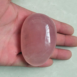 Natural ROSE QUARTZ crystal palm stones  polished powerful chakras healing crystal