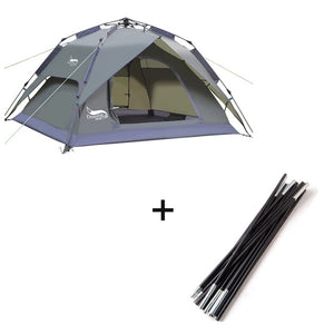 Automatic Tent 3-4 Person Camping Tent, Easy Instant Setup Portable for Sun Shelter, Travelling, Hiking