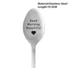 Load image into Gallery viewer, Romantic Stainless Steel Spoon, Engraved Love Message!