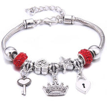 Load image into Gallery viewer, Dragonfly owl Shape Crystal Charm Bracelets Beads &amp; Bangles Jewelry Gift