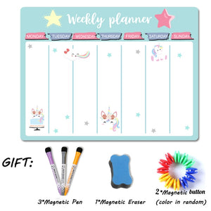 Magnetic Weekly Monthly Planner Calendar, Magnets Dry Erase Markers Whiteboard