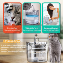Load image into Gallery viewer, Automatic Cat Water Fountain, Transparent Filter, With Pet Sensor!