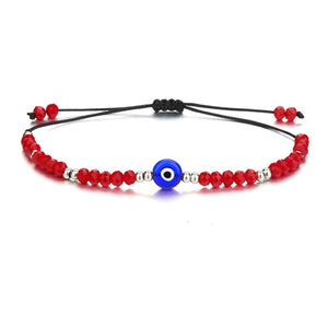 Amulet Evil Nazar Eye Bracelet, Handmade Rope, Bead Crystal Bracelets for Women
