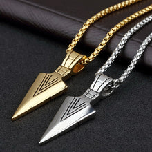 Load image into Gallery viewer, Men&#39;s Vintage Alloy Spearhead Arrowhead Pendant Necklace