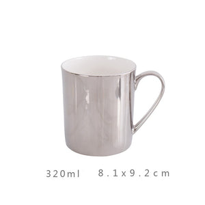 GOLD Coffee Cup, gold plated silver cup Bone China Tea Cups Gold Plated Mirror Effects