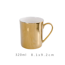 Load image into Gallery viewer, GOLD Coffee Cup, gold plated silver cup Bone China Tea Cups Gold Plated Mirror Effects