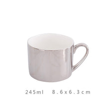 Load image into Gallery viewer, GOLD Coffee Cup, gold plated silver cup Bone China Tea Cups Gold Plated Mirror Effects