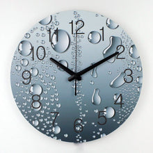 Load image into Gallery viewer, designer wall clock with rain drops, modern home decoration