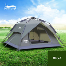 Load image into Gallery viewer, Automatic Tent 3-4 Person Camping Tent, Easy Instant Setup Portable for Sun Shelter, Travelling, Hiking