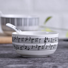 Load image into Gallery viewer, Creative MUSIC TEA CUP, Piano Key Board Shape Handle Ceramics Mug with Lid