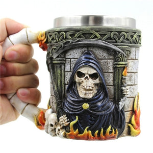 skull beer mug